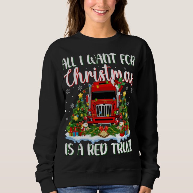 Sweatshirt Xmas Lighting Père Noël Tout Ce Que Je Veux Pour N (Devant)