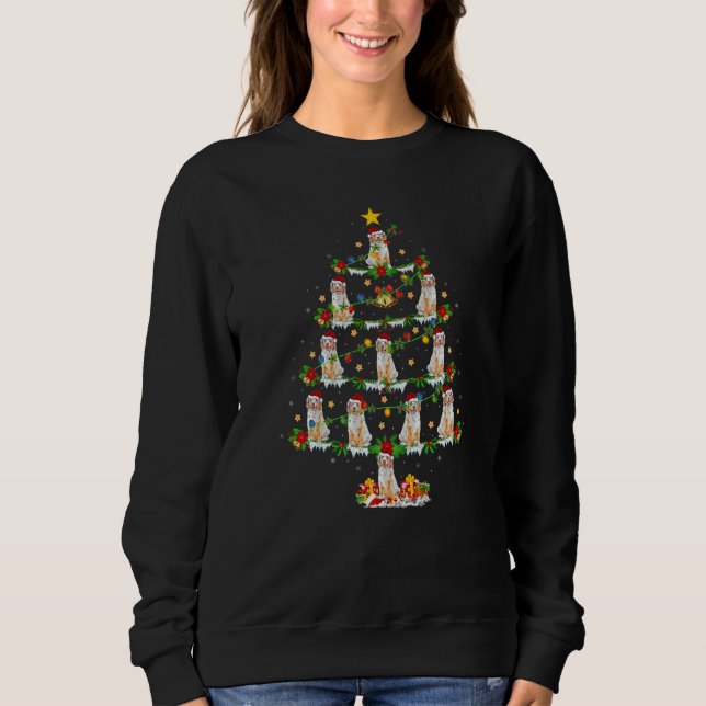 Sweatshirt Xmas Lights Australian Shepherd Dog Christmas Tree (Devant)