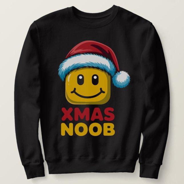 Sweatshirt Xmas Noob Roblox - Personalized Christmas  Funny   (Design devant)