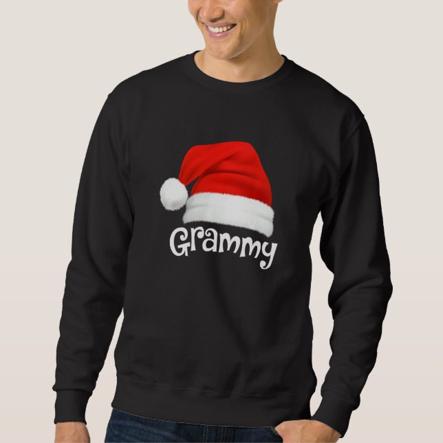 Sweatshirt Xmas Pajama Group Matching Grammy Christmas Hat (Devant)