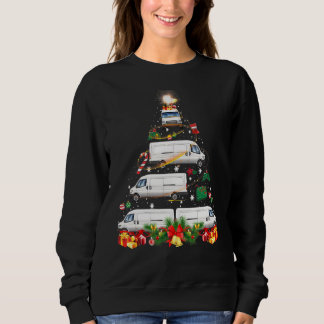 Sweatshirt Xmas Tree Van Xmas Lights Tree Driver Family Chri