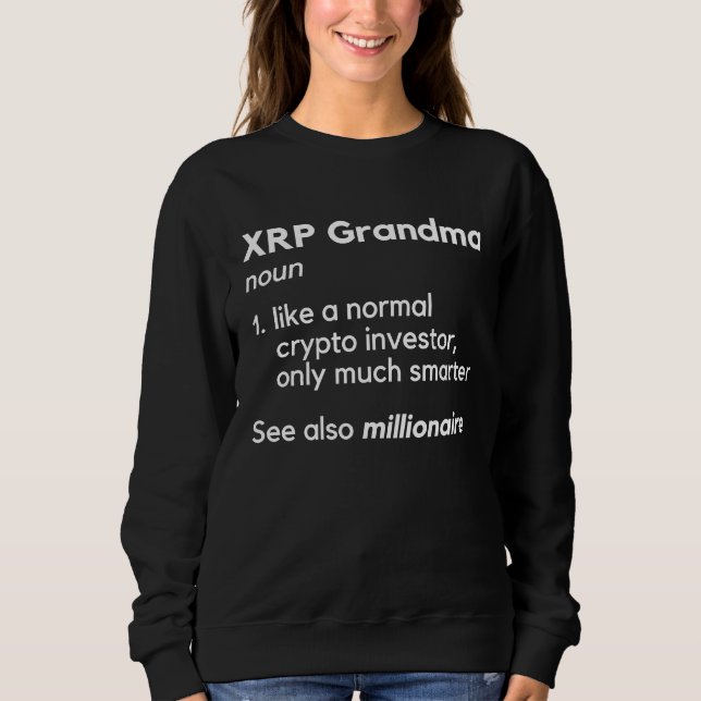 Sweatshirt XRP Grandma Crypto (Devant)