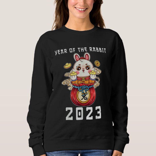 Sweatshirt Year of The Rabbit Chinese Zodiac Lunar New Year 2 (Devant)