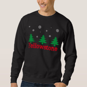 Sweatshirt Yellowstone Lodge Winter Scene Sweatshirt-Mens