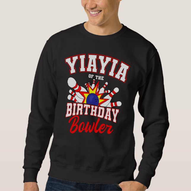 Sweatshirt Yiayia De L'Anniversaire Bowler Anniversaire Bowli (Devant)