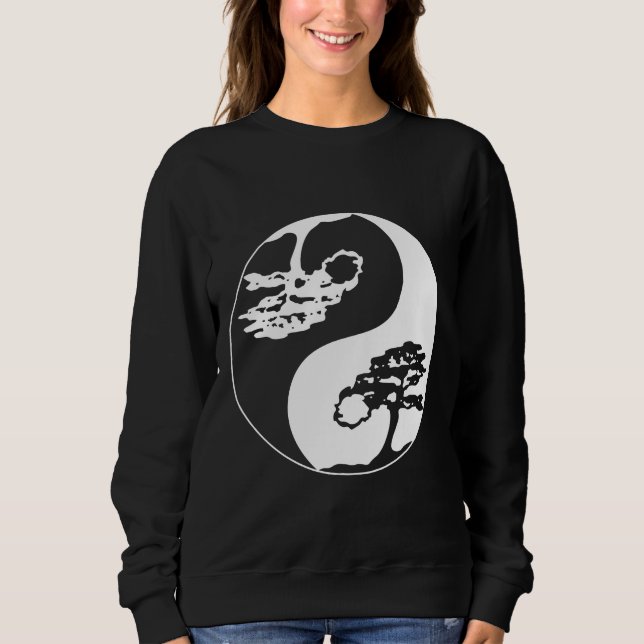 Sweatshirt Ying Yang Bonsai Tree Philosophie - Lumière et Som (Devant)