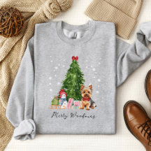Yorkie Christmas Joyeux Woofmas Fun Chien Jolly