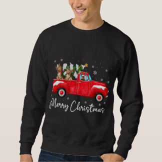 Sweatshirt Yorkie Red Truck Noël Santa Hat Chien Noël Noël