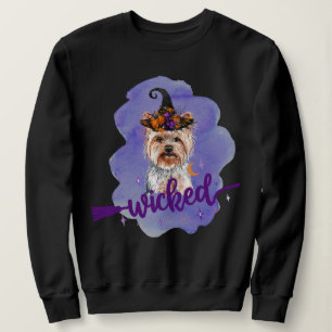 Sweatshirt Yorkshire Terrier Wicked Witple Purple