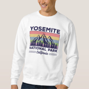 Sweatshirt Yosemite National Park California Retro Randonnée