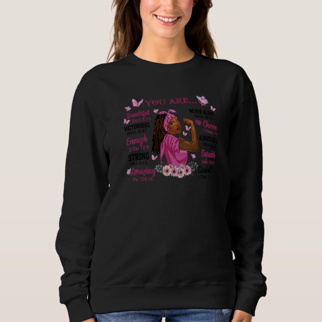 Sweatshirt You Are African American Black Women Messy Bun Str (Devant)