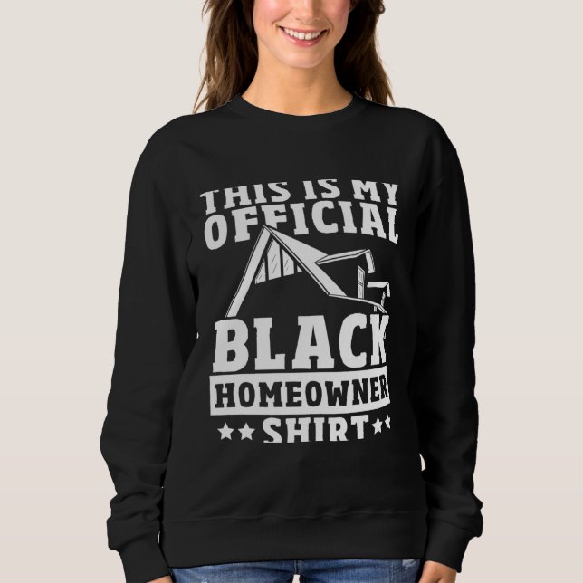 Sweatshirt Young Black Homeowner First Time House Buyer Black (Devant)