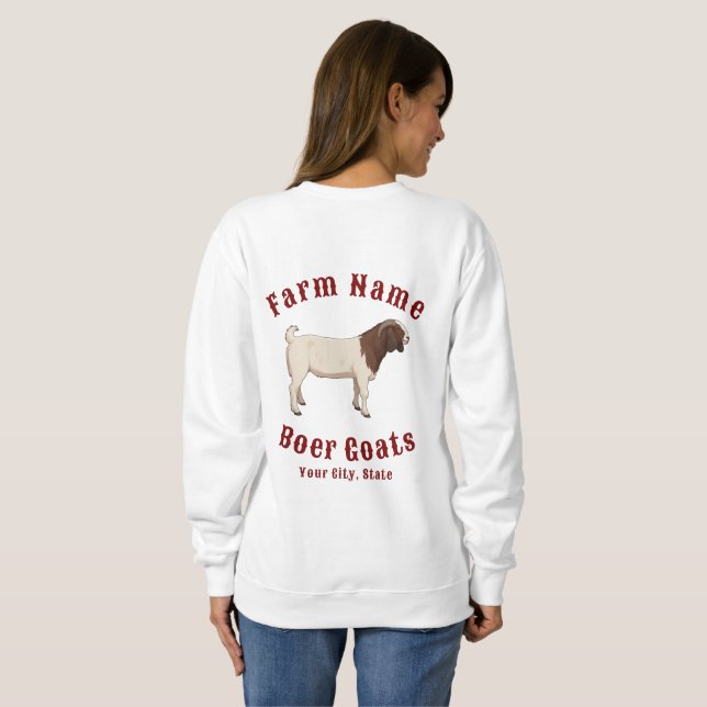 Sweatshirt Your Farm Boer Goats (Dos entier)