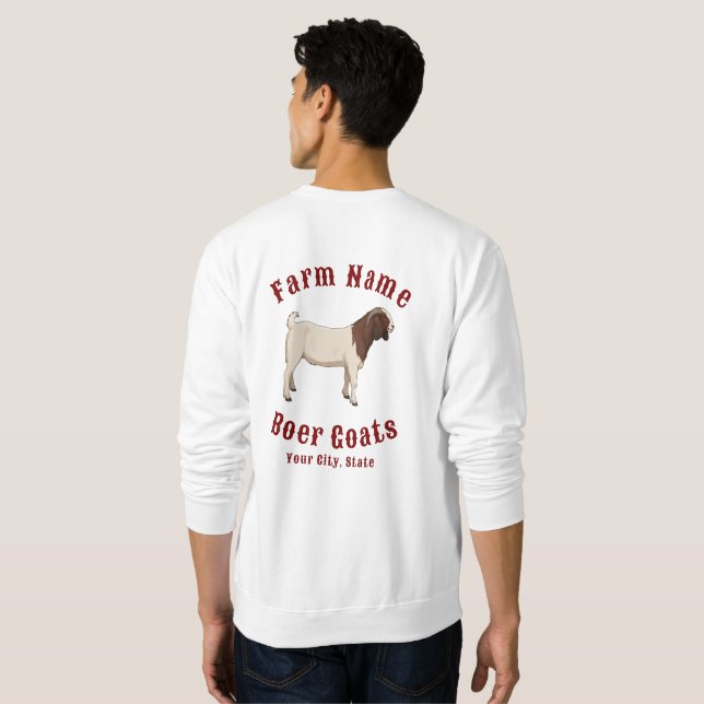 Sweatshirt Your Farm Boer Goats (Dos entier)