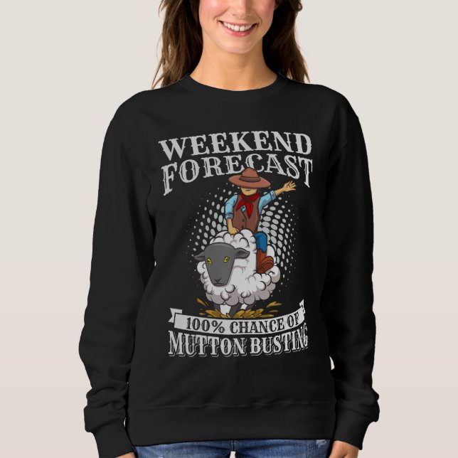 Sweatshirt Youth Rodeo Mutton Busting Quote for a Mutton Bust (Devant)