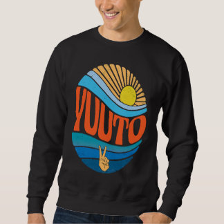 Sweatshirt Yuuto Coucher de soleil vintage Yuuto Tie Dye gro