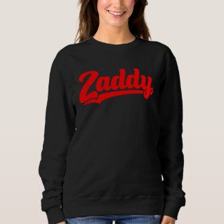 Sweatshirt Zaddy retro player typography fashion pocket