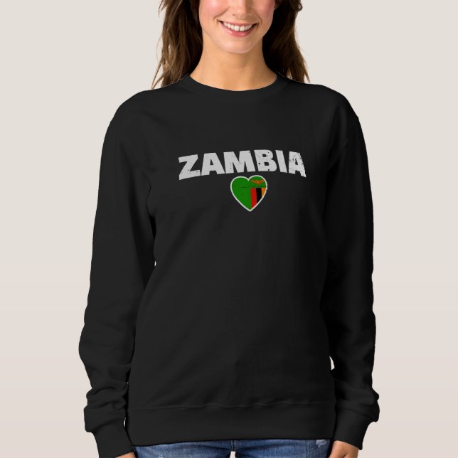Sweatshirt Zambia Proud Zambian Flag   (Devant)