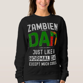 Sweatshirt Zambien Papa Fête des pères Zambie Drapeau Hommes 