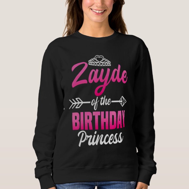 Sweatshirt Zayde De L'Anniversaire Princess Party Anniversair (Devant)