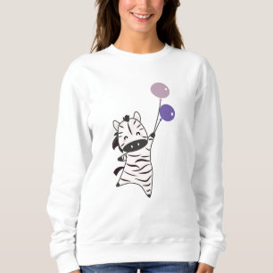 Sweatshirt Zebra Balloons mignons Animaux Safari Zoo Favoris