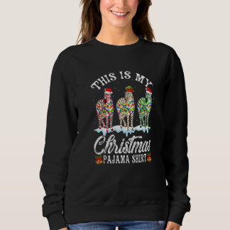 Sweatshirt Zebra C'Est Mes Lumières De Noël Pyjama Noël