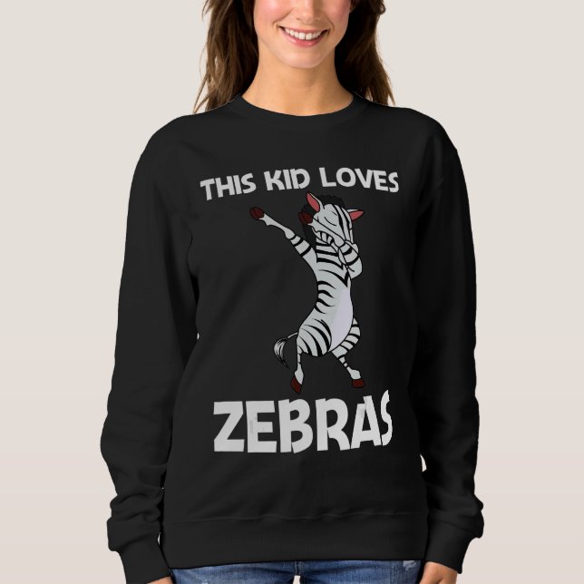 Sweatshirt Zebra For Kids Boys African Zoo Animal (Devant)