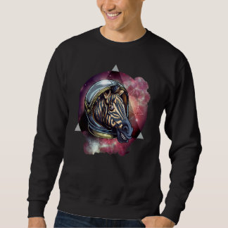 Sweatshirt Zèbre dans l'espace pour maman papa et les enfants