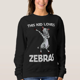 Sweatshirt Zèbre pour garçons enfants animal de zoo africain