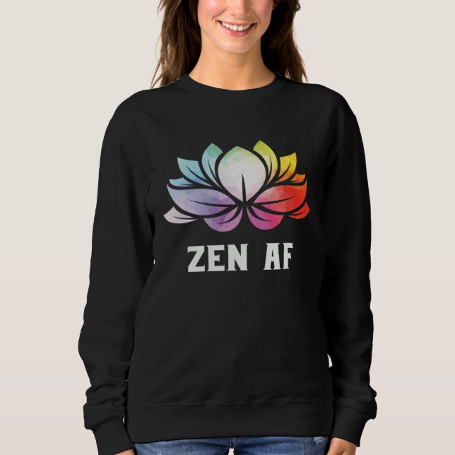 Sweatshirt Zen AF Tie Dye Lotus Flower Yoga Zen Meditation Na (Devant)