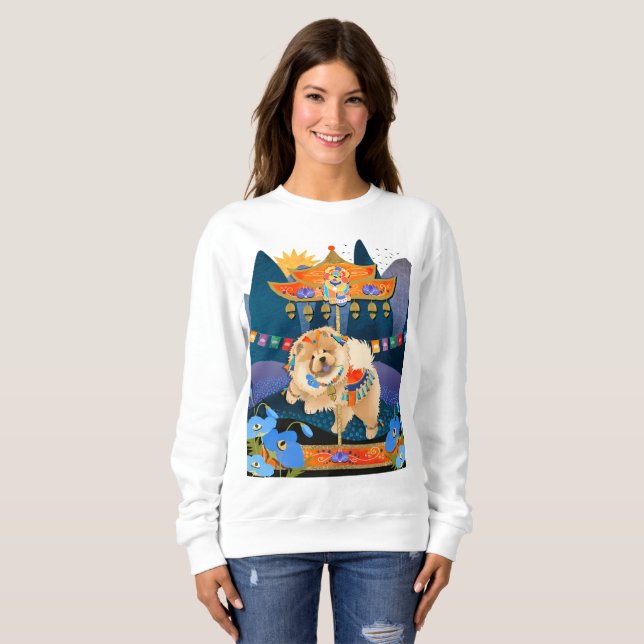 Sweatshirt ZEN CARNIVAL Chow -chemises blanches ou noires (Devant entier)