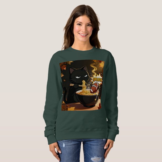 Sweatshirt Zen Cat and the Unexpected Touchdown (Devant entier)