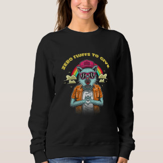 Sweatshirt Zero Fluffs To Give Cat Cat Mom Kitten Cat Dad 1