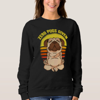 Sweatshirt Zéro Pug Donné Chien Faisant Du Yoga Vintage Namas