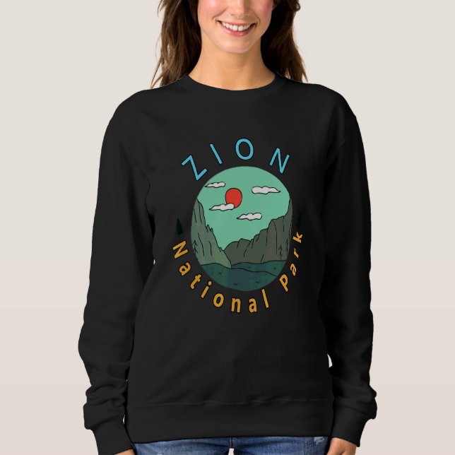 Sweatshirt Zion National Park Utah Touriste Hiker (Devant)