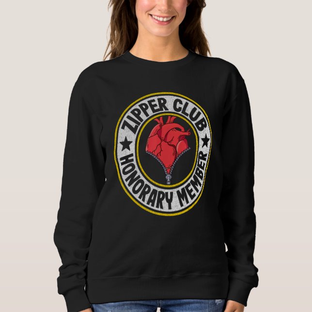 Sweatshirt Zipper Club Membre Honoraire Bypass Open Heart Sur (Devant)