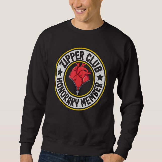 Sweatshirt Zipper Club Membre Honoraire Bypass Open Heart Sur (Devant)