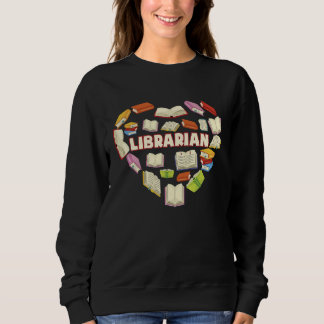 Sweatshirt ZNq4 Heart Librarian Book   Back To School