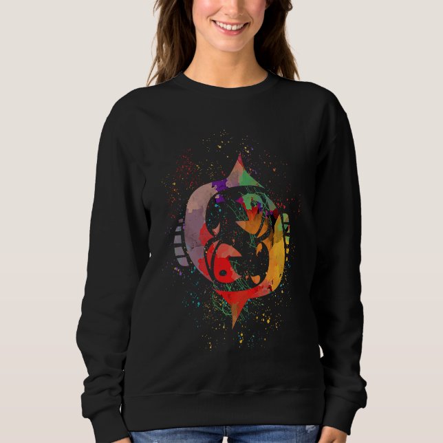 Sweatshirt Zodiac  for Pisces Fish Artwork Horoscope Astrolog (Devant)