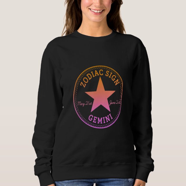 Sweatshirt ZODIAC SIGN GEMINI born in May & June Astrology Ho (Devant)