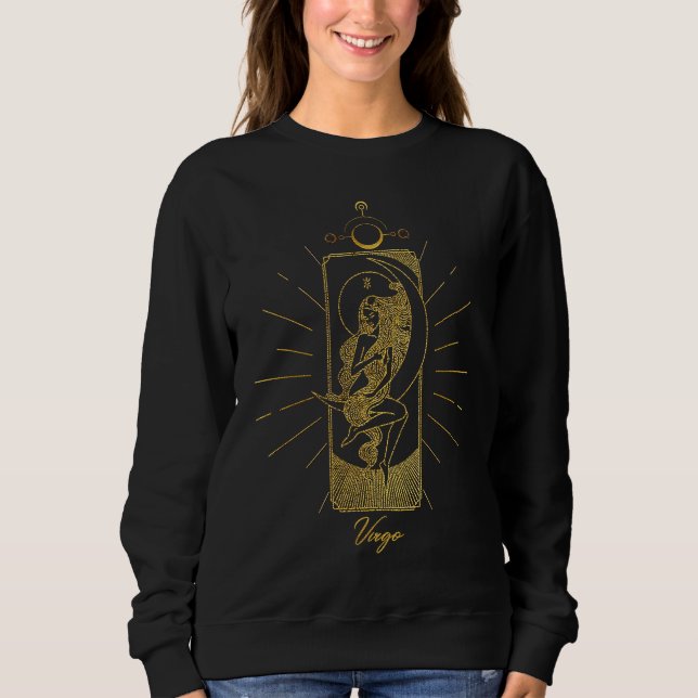 Sweatshirt Zodiac Sign Virgo in Gold (Devant)