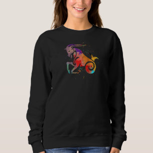 Sweatshirt Zodiaque Pour Capricorne Chèvre Oeuvre Horoscope A