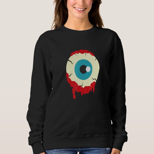 Sweatshirt Zombie Eyeball Spooky Halloween Scary Zombies Men  (Devant)