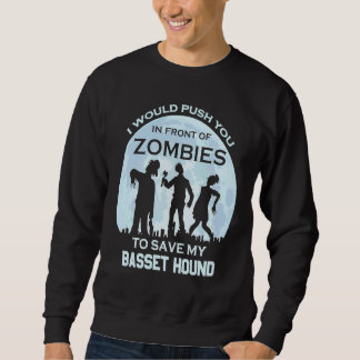 Sweatshirt Zombie Halloween Basset Hound Animal