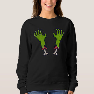 Sweatshirt Zombie hands with bones