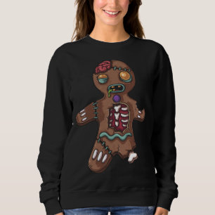 Sweatshirt Zombie Noël Gingerbread Homme drôle X-Mas Vacances