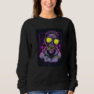 Sweatshirt Zombie portant des lunettes de soleil Premium