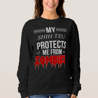 Sweatshirt Zombie Shih Tzu Pour Propriétaire Shih Tzu