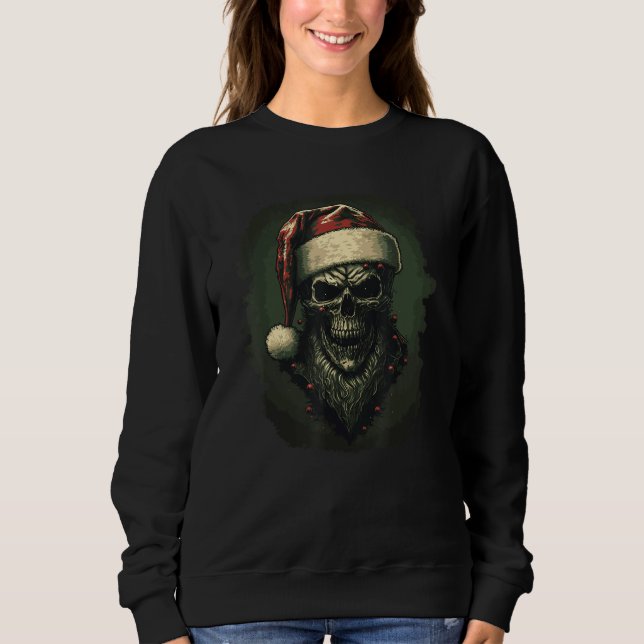 Sweatshirt Zombie with Santa Hat (Devant)