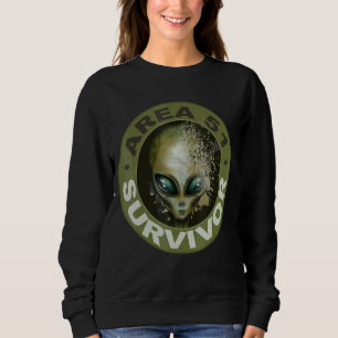 Sweatshirt Zone 51 Survivant Ufo Alien Evolution Design